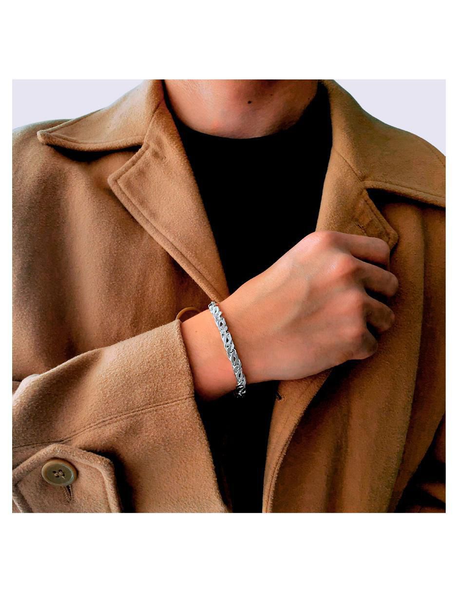 Pulsera de plata con acabado pulido 3