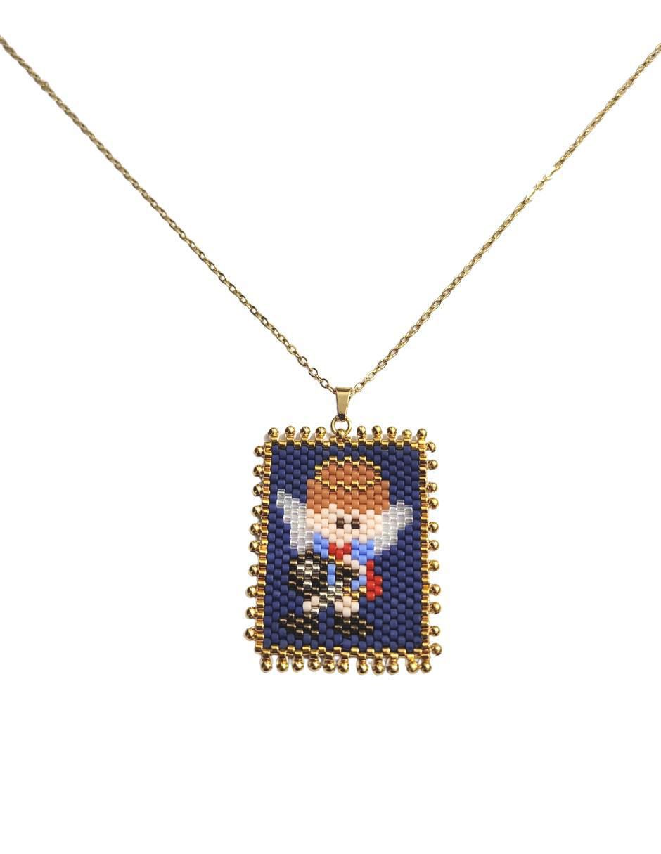 Collar ángel de baño de oro