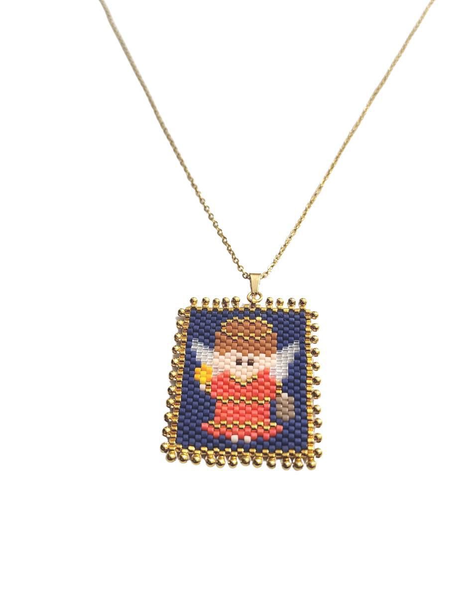 Collar koua itz joyería religiosa de cristal sin kilataje