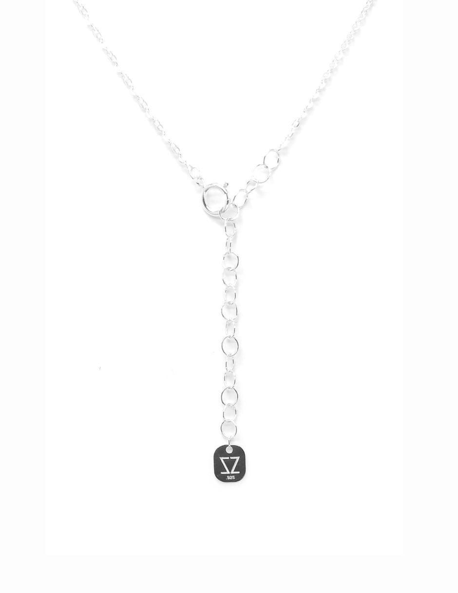 Aretes y collar de gota de plata P925 cristal 7