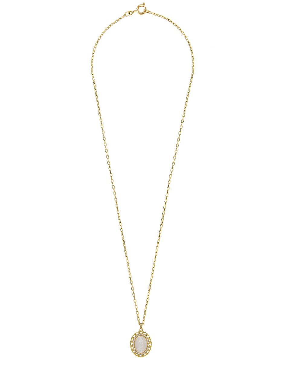 Colgante Y Dije ovalada de plata P 925 zirconia