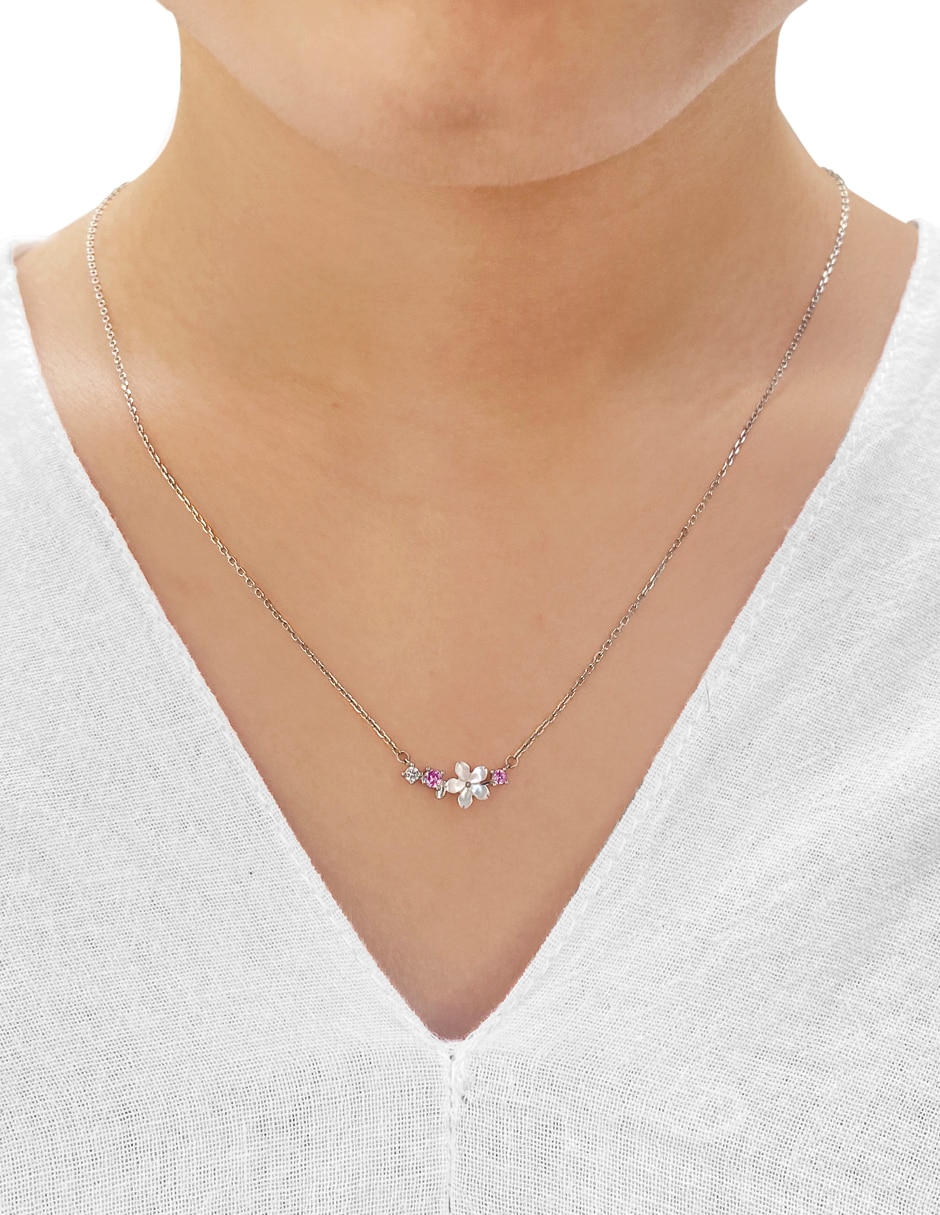 Collar de flor Estacional de plata P 925 3