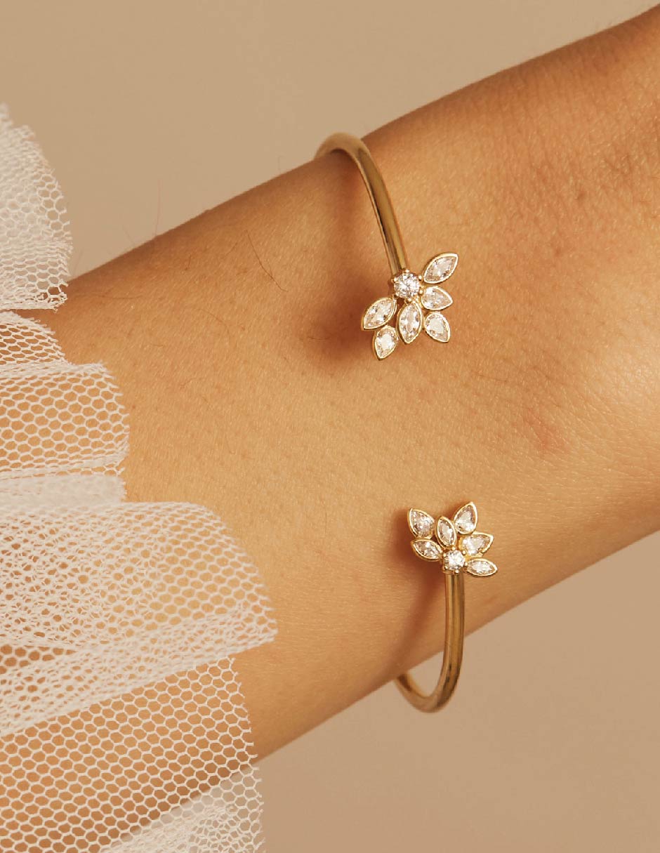 Brazalete de baño de oro Suculenta 3