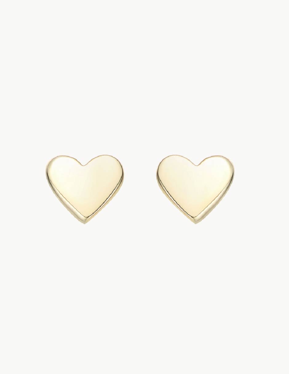 Aretes de corazón Classic con acabado baño de oro Aretes de corazón Classic con acabado baño de oro