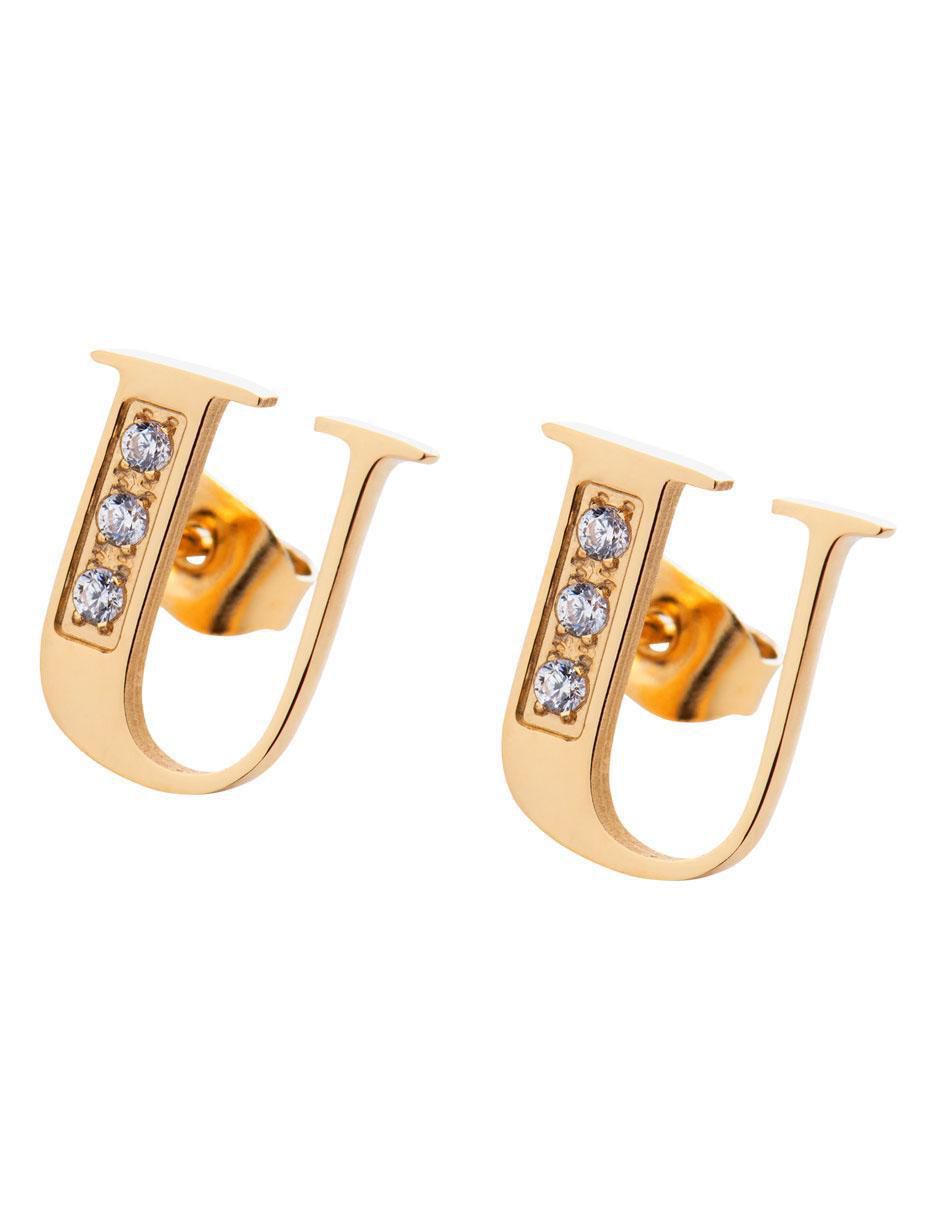 Broqueles con acabado brillante zirconia cúbica Broqueles con acabado brillante zirconia cúbica