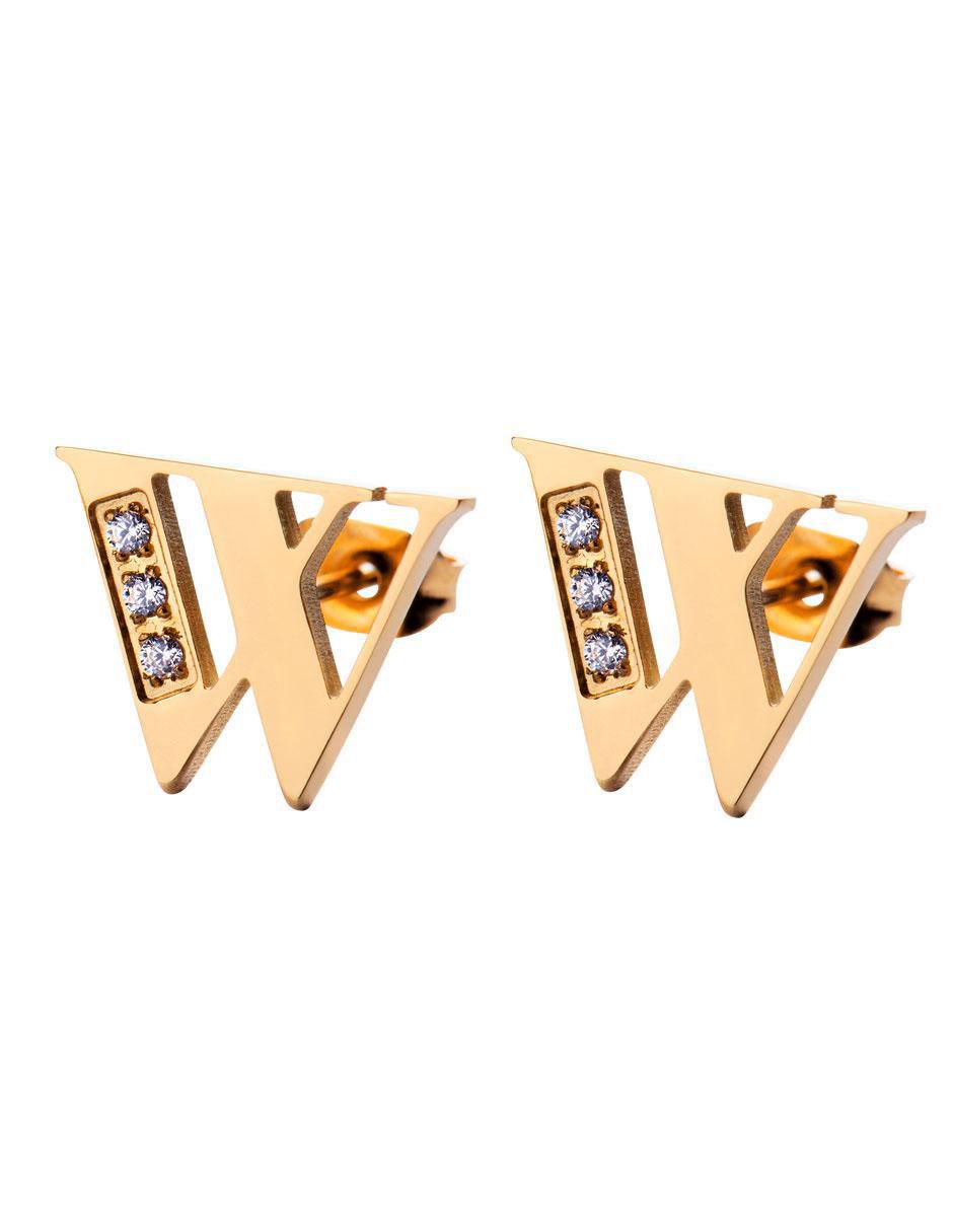 Broqueles con acabado brillante zirconia cúbica Broqueles con acabado brillante zirconia cúbica