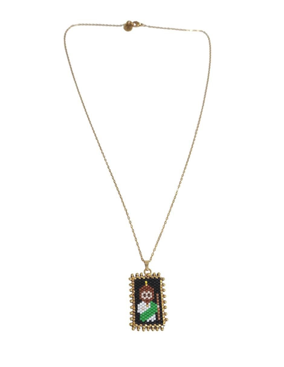 Collar san judas tadeo de baño de oro 3