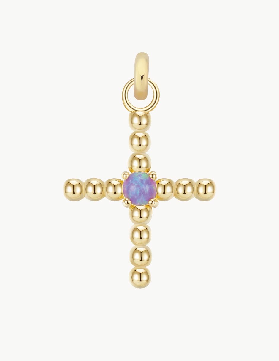 Charm de cruz classic ópalo