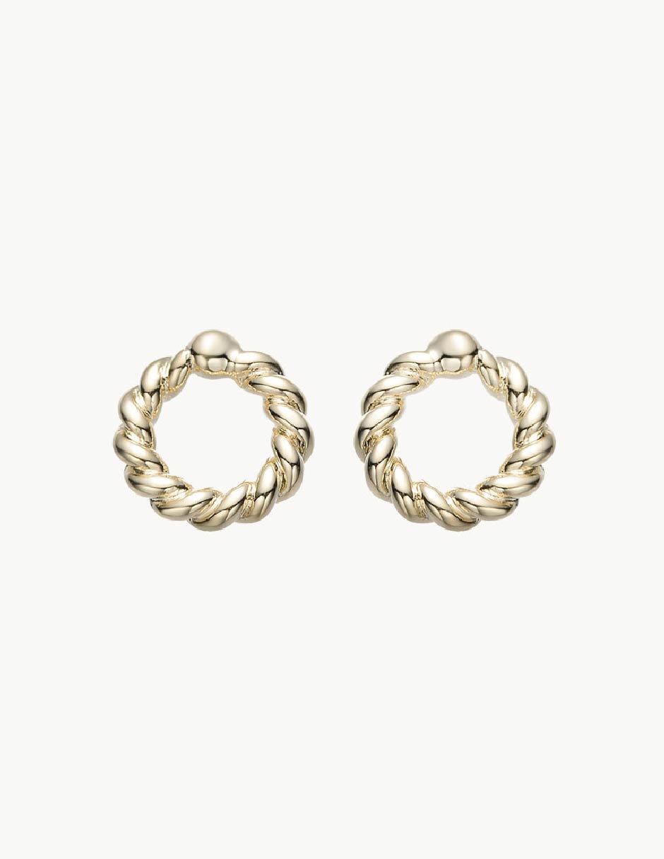 Aretes de dona Classic con acabado baño de oro