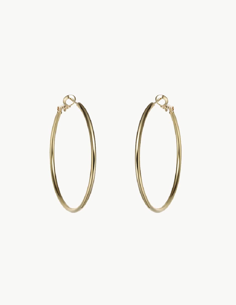 Arracadas Classic con acabado baño de oro