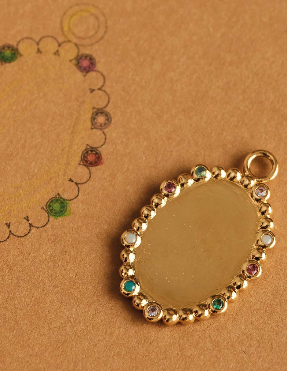 Charm ovalada engrave 2
