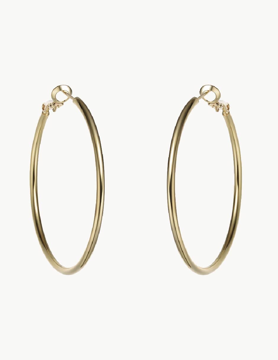 Arracadas Classic con acabado baño de oro