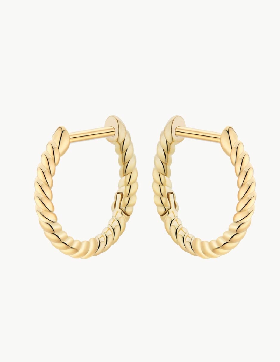 Arracadas Classic con acabado baño de oro