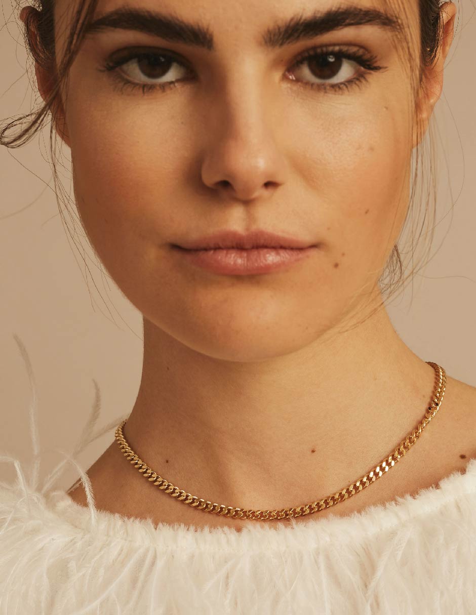 Collar Suculenta de baño de oro 18 K 3