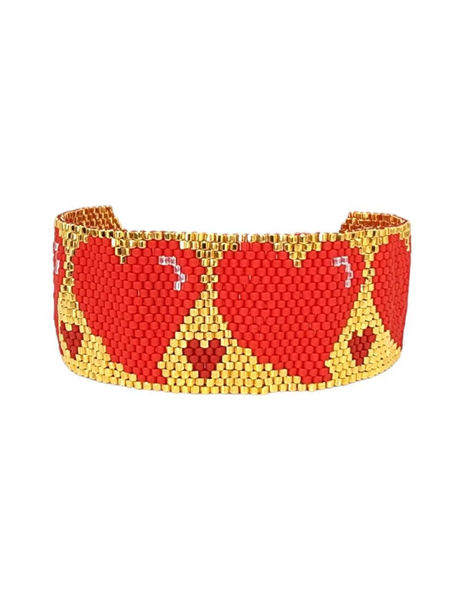 Brazalete con cristal Miyuki Corazón 3