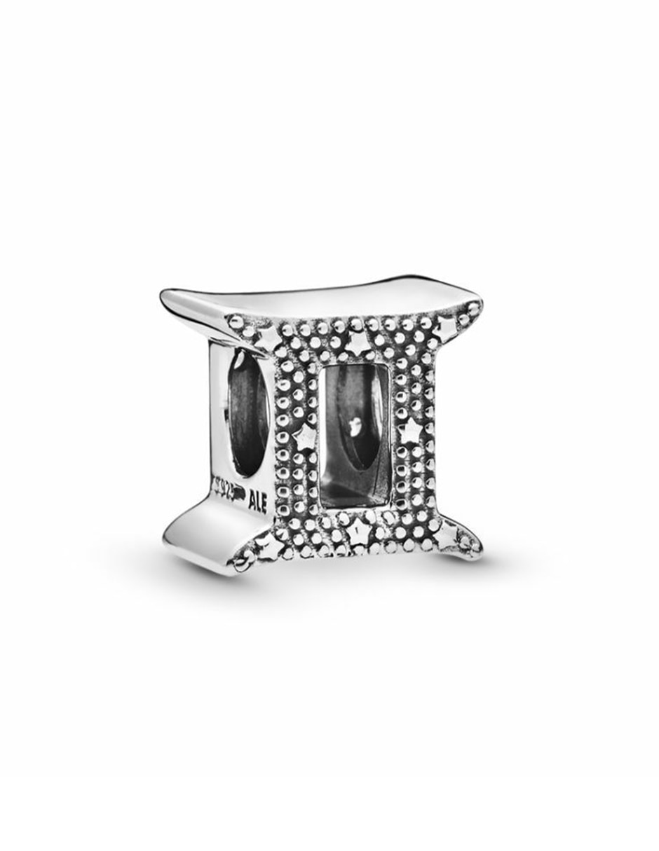 Charm de géminis moments de plata P 925 zirconia cúbica 2