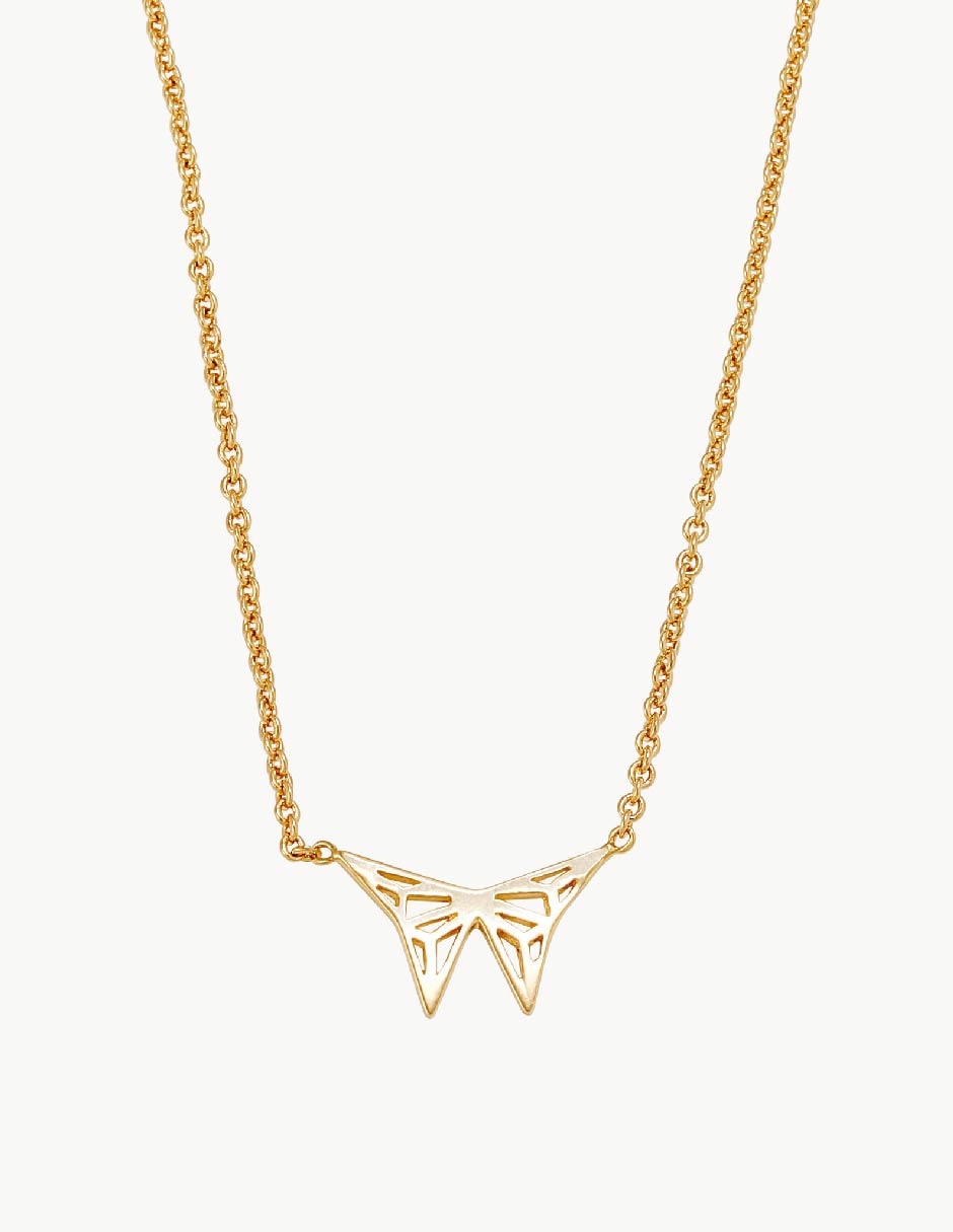 Collar de mariposa de baño de oro 18 K 1
