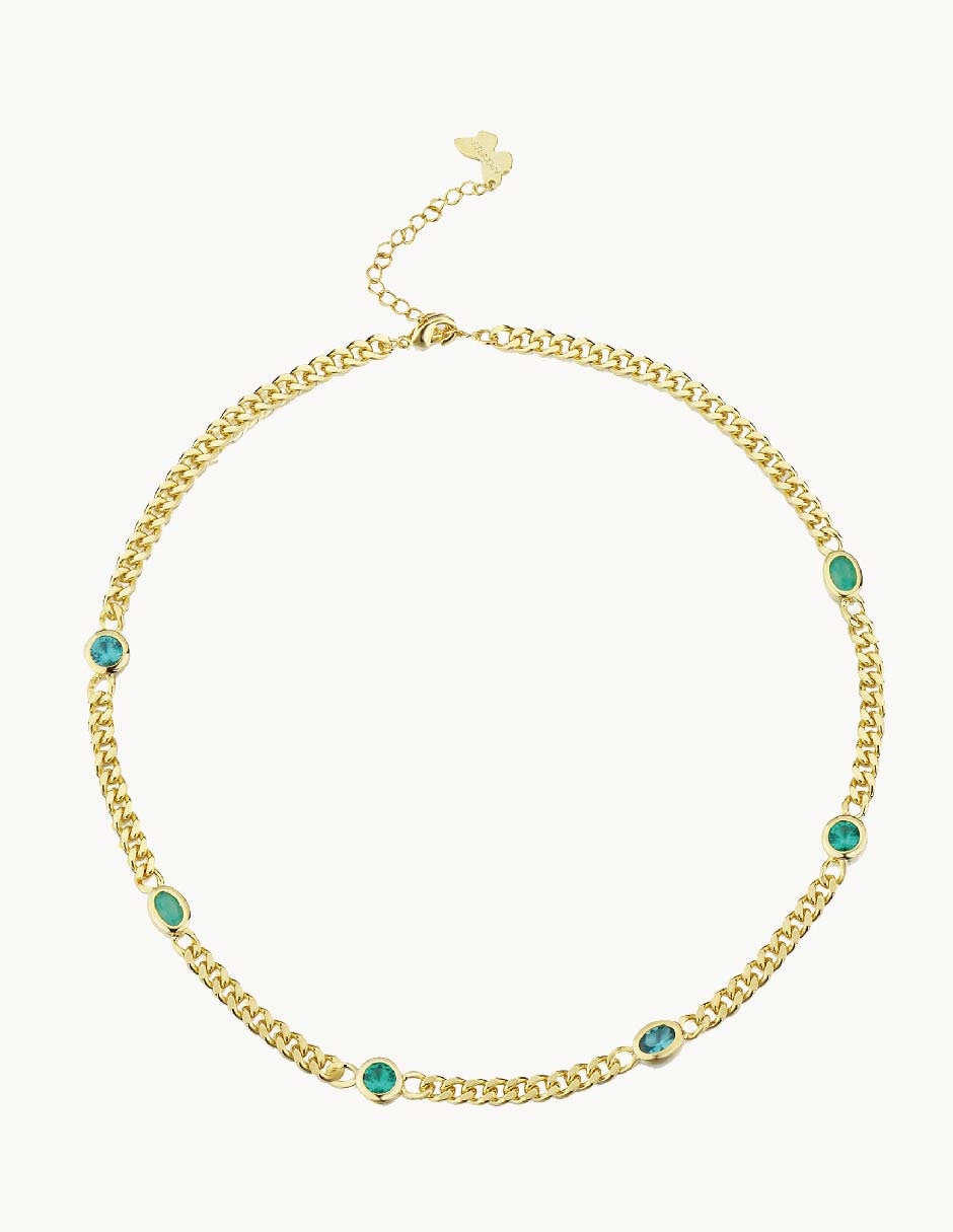 Collar Nefertiti de baño de oro 18 K
