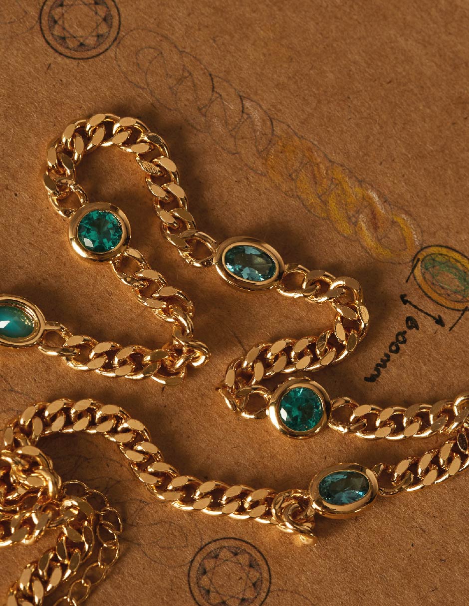 Collar Nefertiti de baño de oro 18 K 2