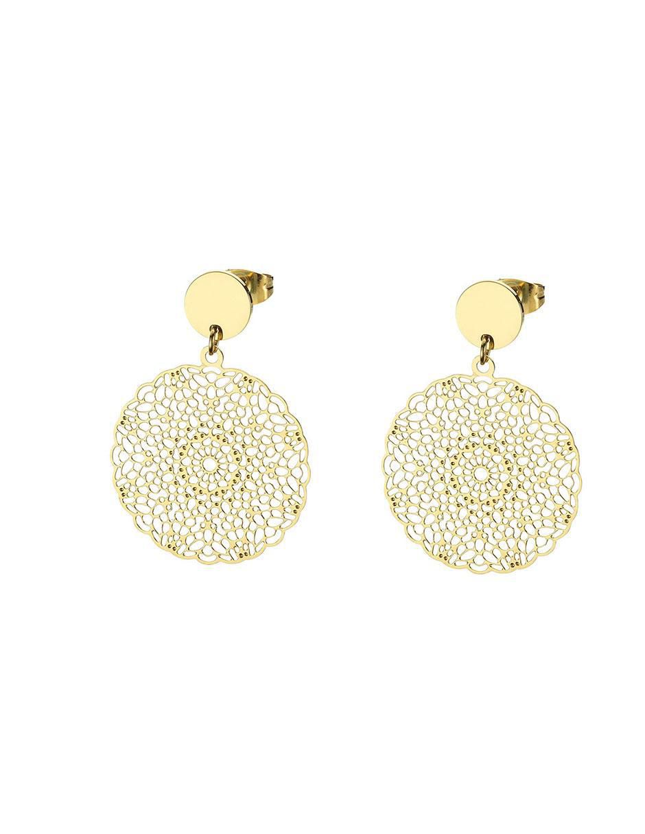 Aretes de círculo con acabado brillante 3