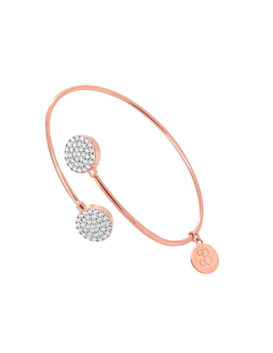 Brazalete de plata con zirconia Destellos