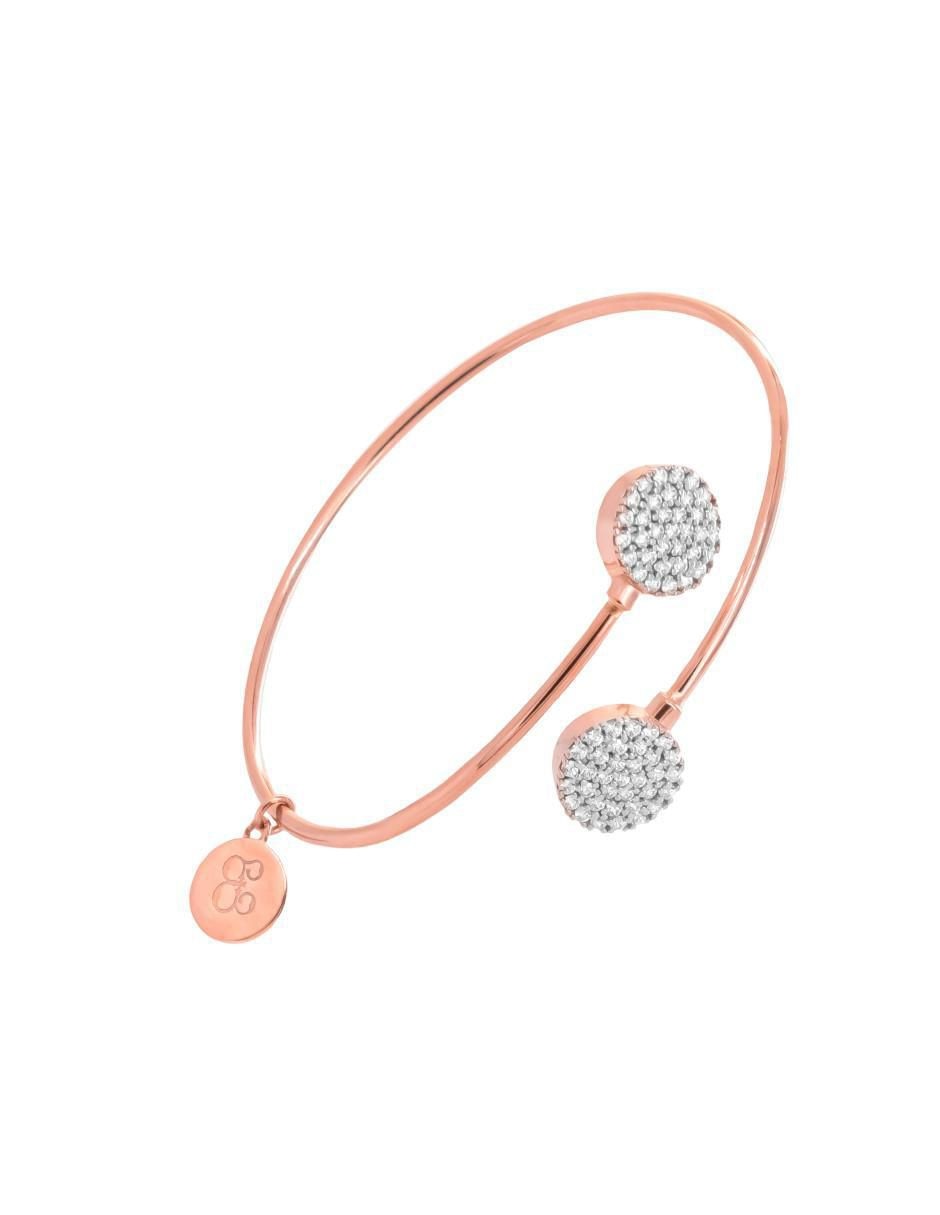 Brazalete de plata con zirconia Destellos