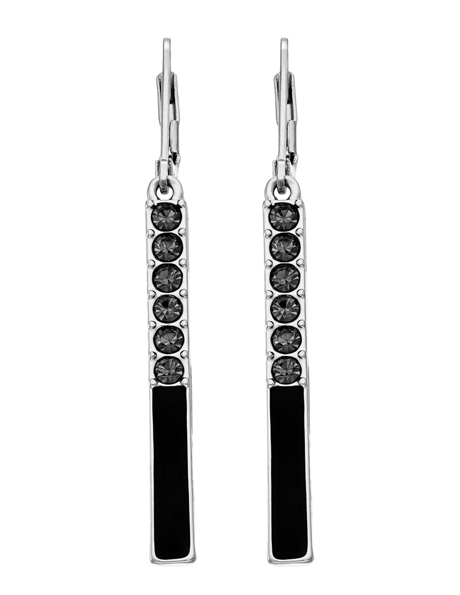 Aretes redondos con acabado brillante fantasía 1