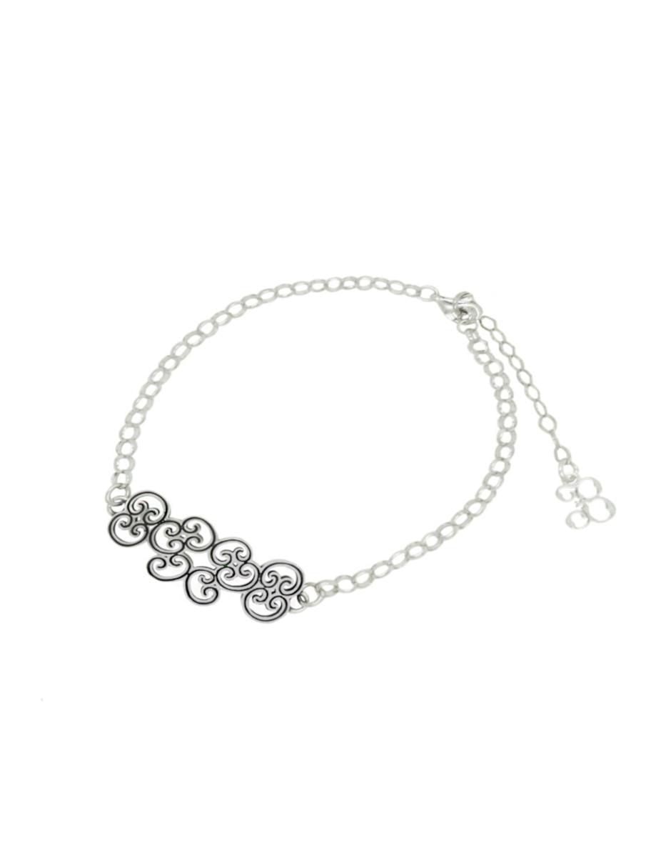 Brazalete de plata Clásica con acabado brillante