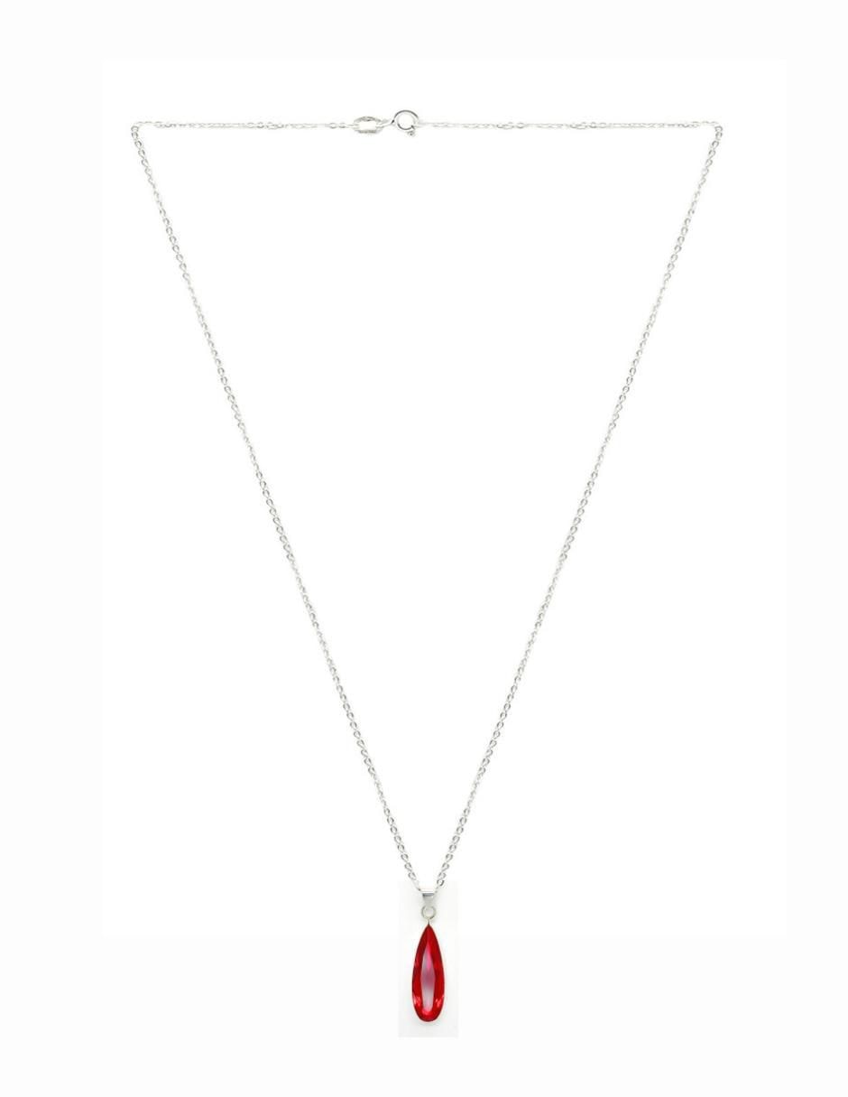 Aretes y collar de gota de plata P925 cristal 4