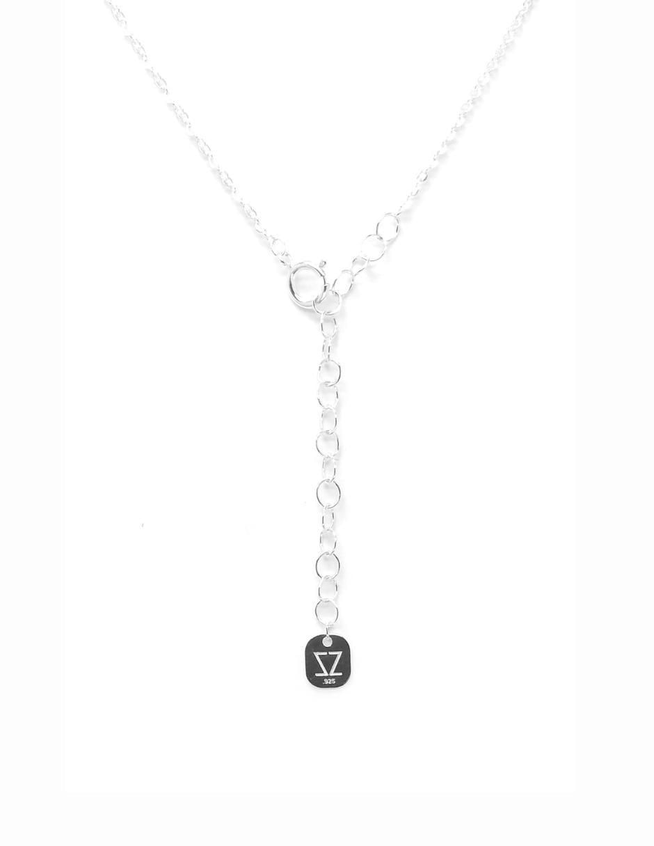 Aretes y collar de gota de plata P925 cristal 9