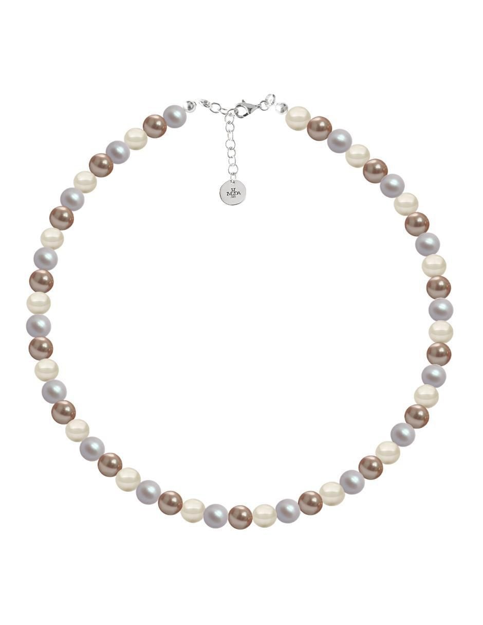 Aretes, collar y pulsera Pearls de plata P925 cristal 3