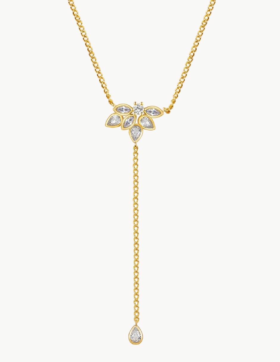 Collar Suculenta de baño de oro 18 K