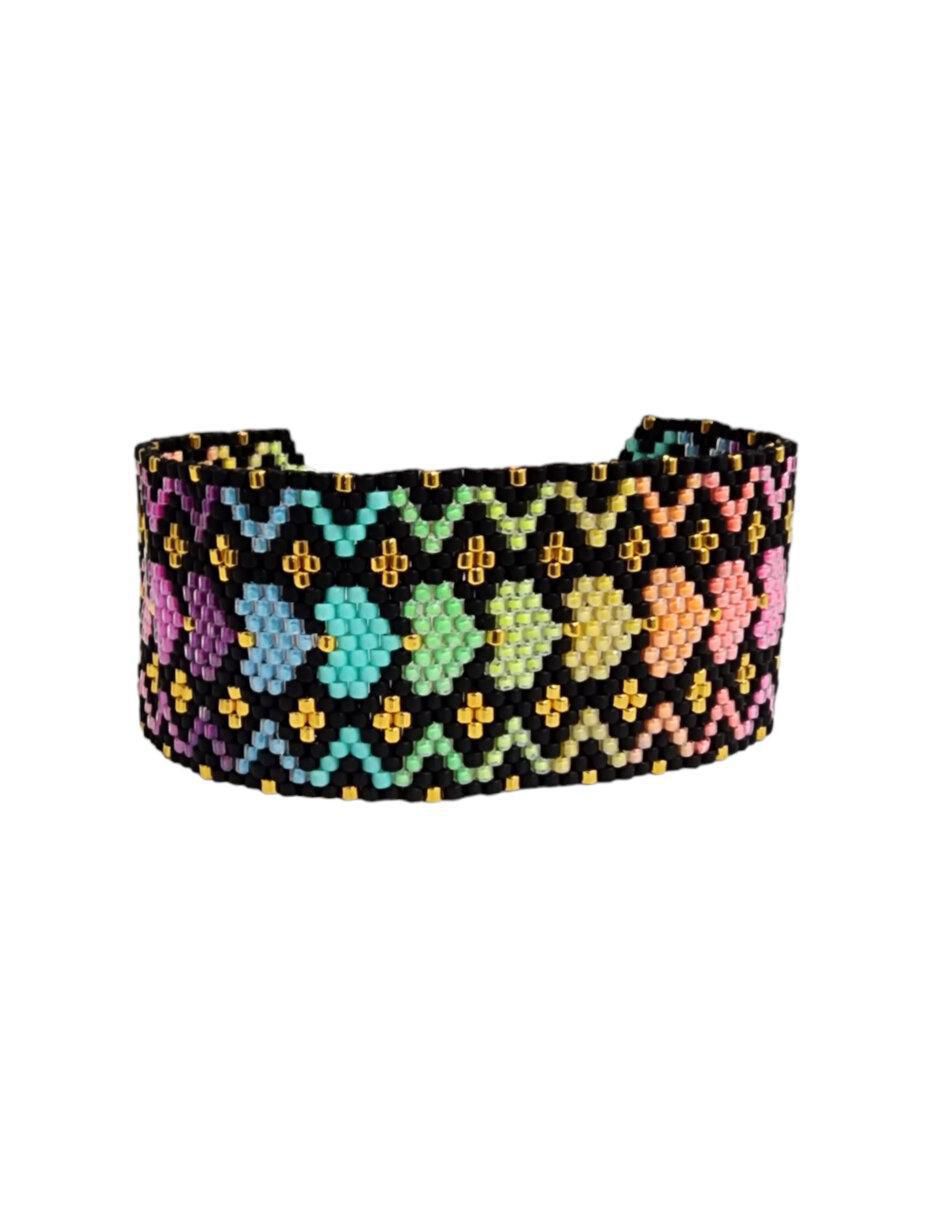 Brazalete koua itz de cristal joyería para dama con acabado cristal