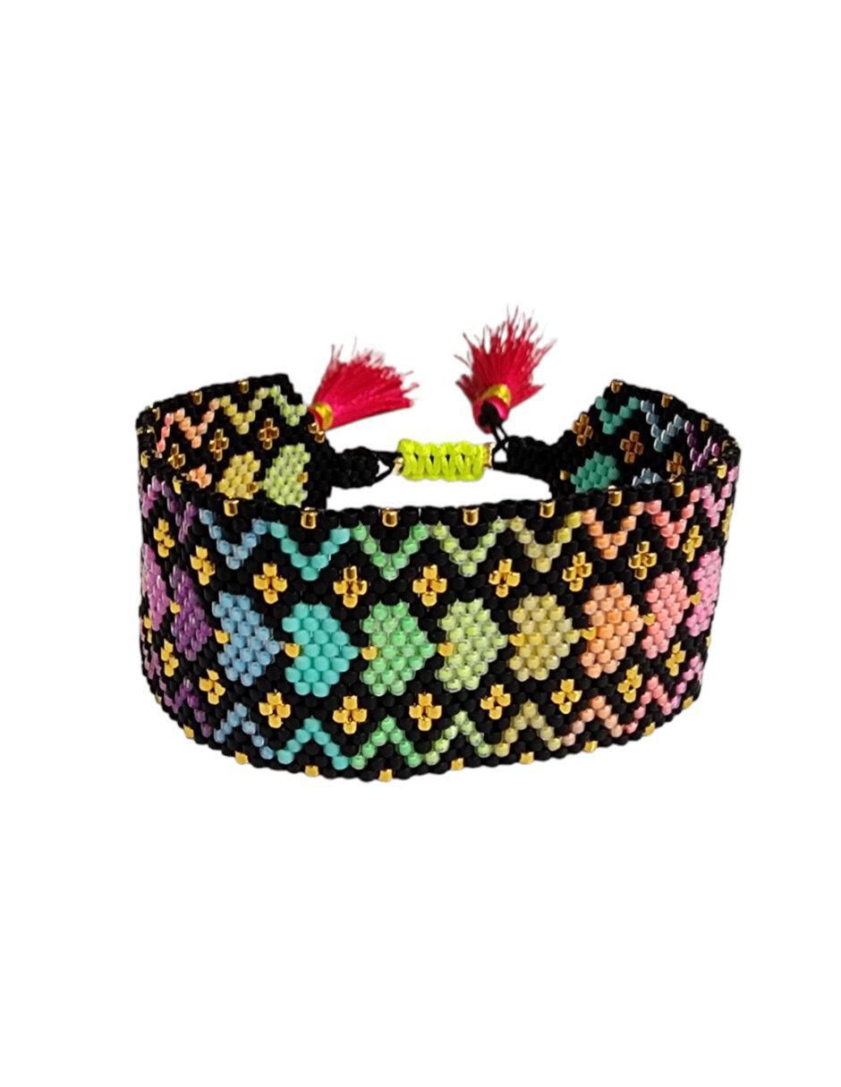 Brazalete koua itz de cristal joyería para dama con acabado cristal