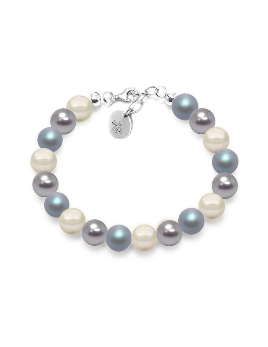 Aretes, collar y pulsera Pearls de plata P925 cristal 6