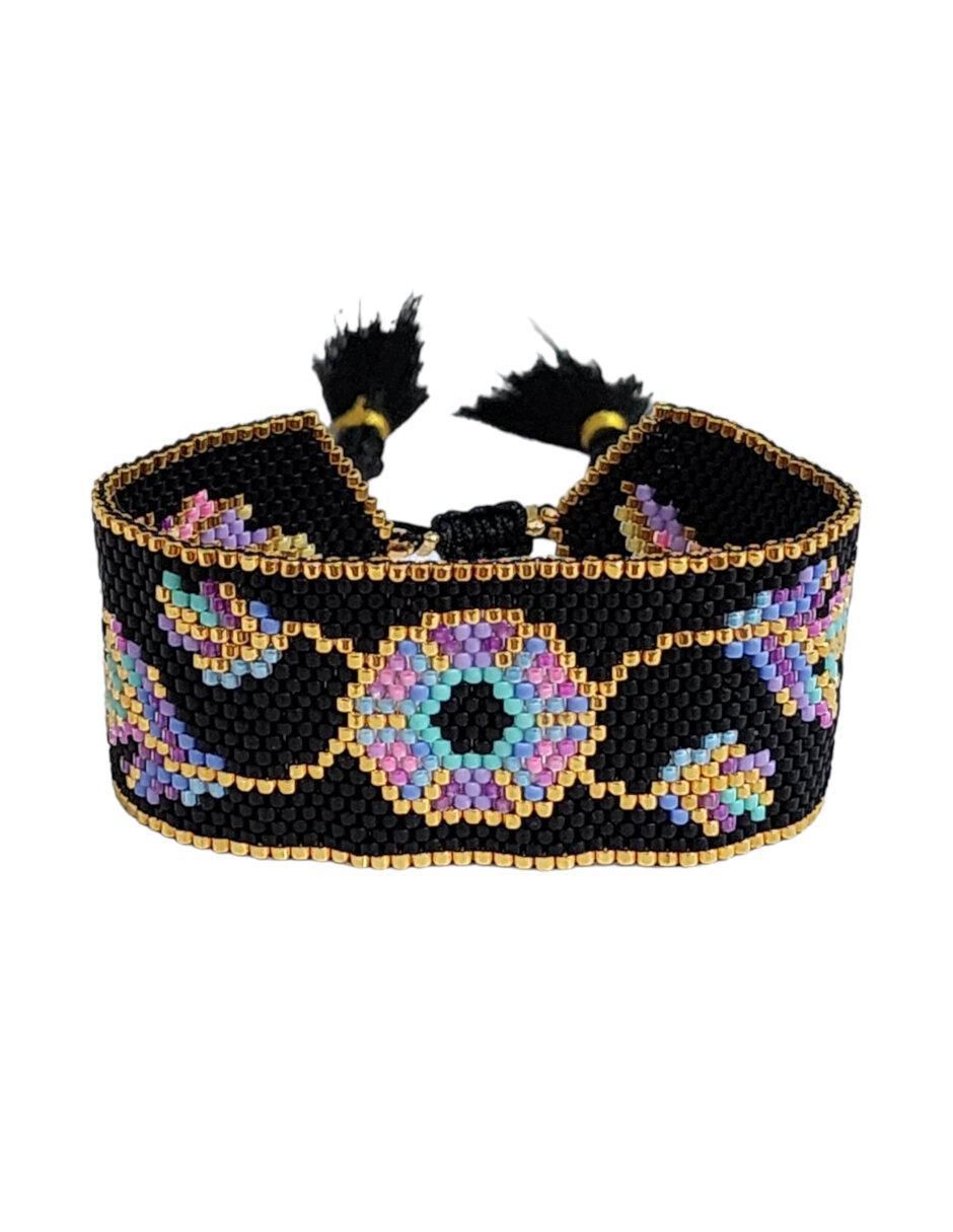 Brazalete koua itz de cristal joyería para dama con acabado brillante