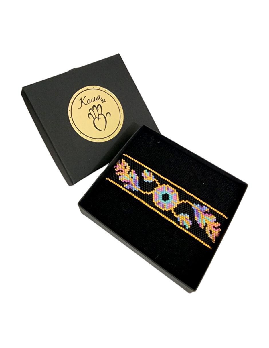 Brazalete koua itz de cristal joyería para dama con acabado brillante