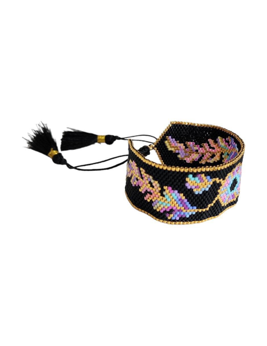 Brazalete koua itz de cristal joyería para dama con acabado brillante