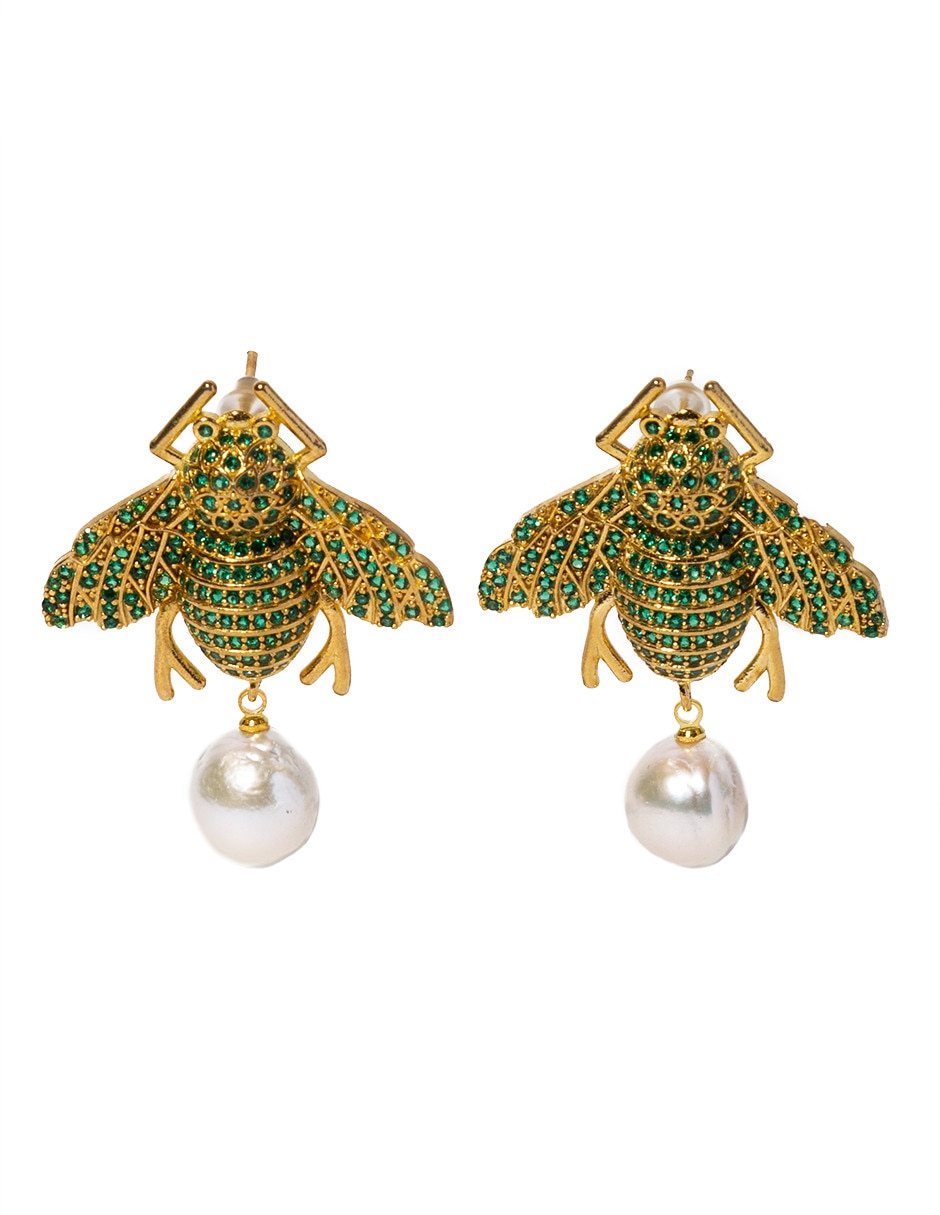 ARETES DANI, UNITALLA, VERDE ESMERALDA