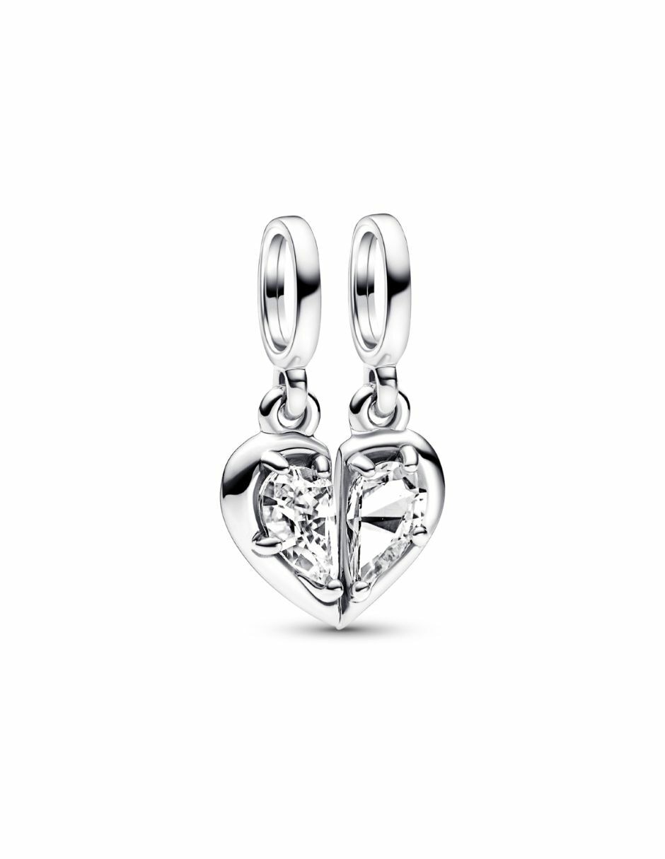 Charm de corazón Moments de plata zirconia cúbica