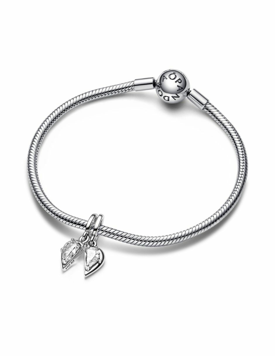 Charm de corazón Moments de plata zirconia cúbica 3