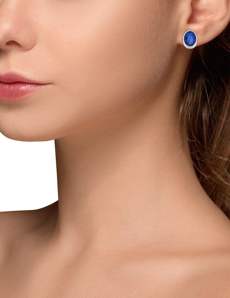 Aretes redondos Naut Clstr Reclr con acabado brillante fantasía 3