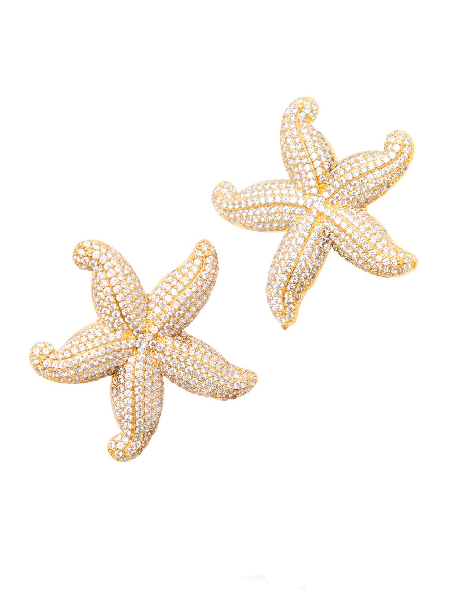 Aretes de estrella mar P 925 con acabado brillante 3