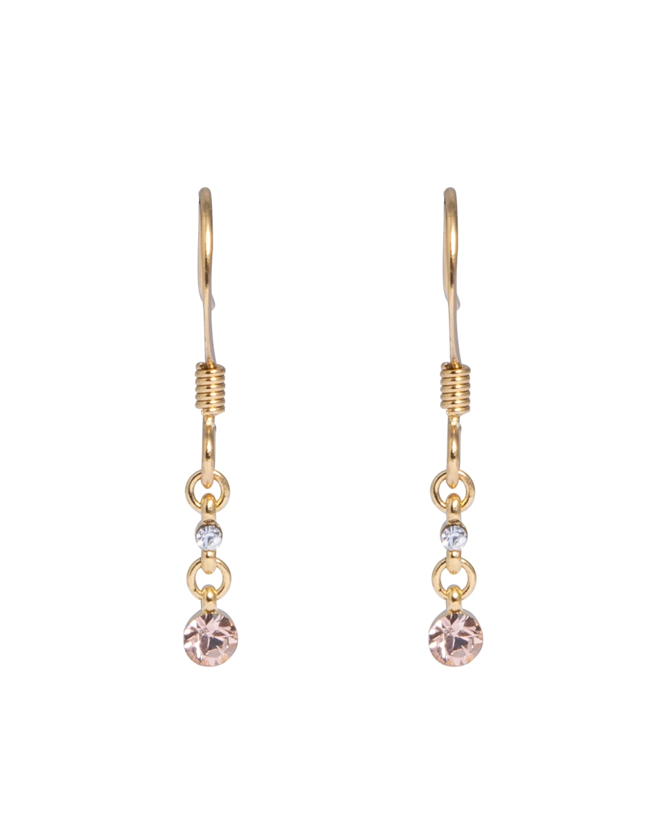 Aretes redondos Estacional con acabado brillante cristal