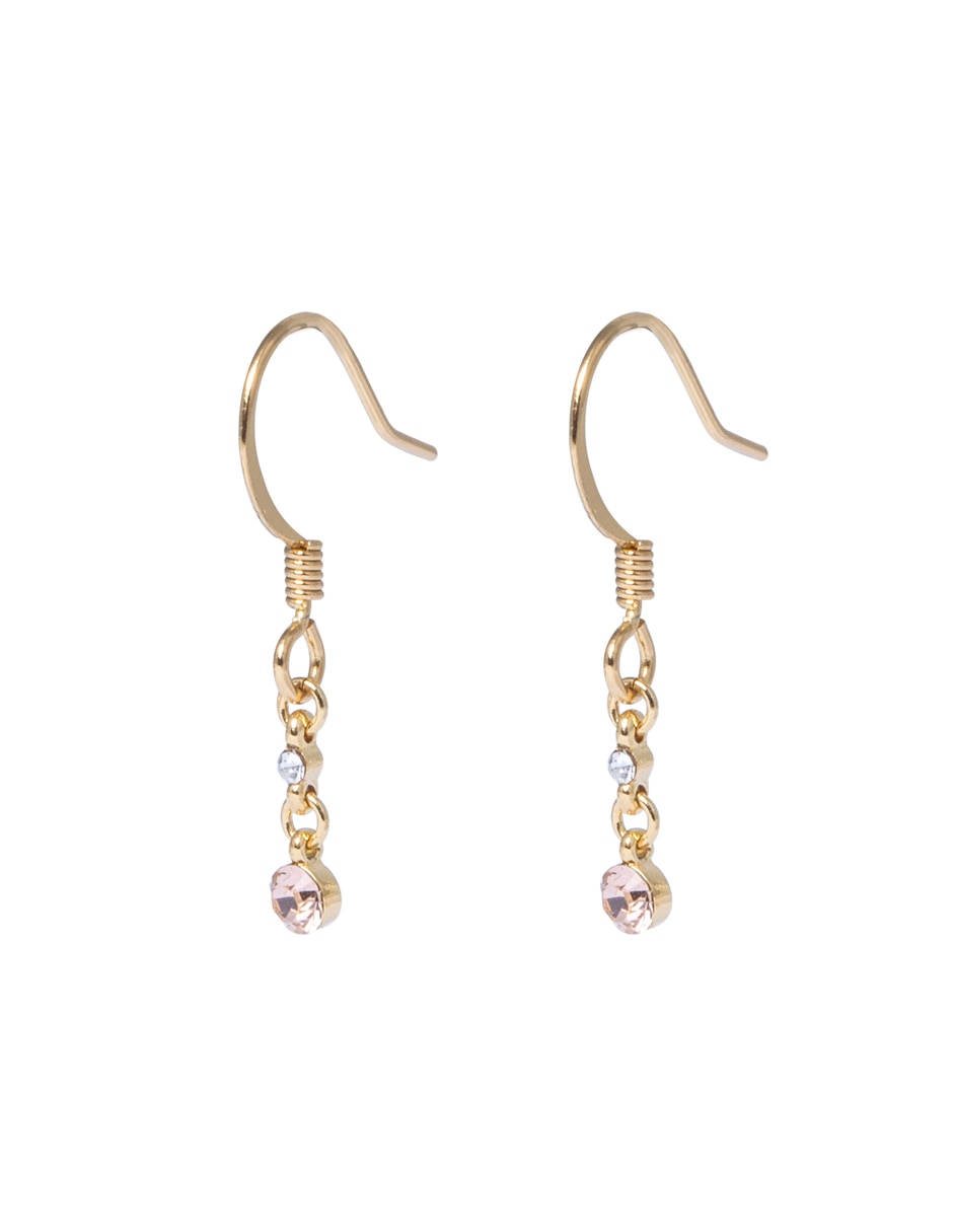 Aretes redondos Estacional con acabado brillante cristal 2
