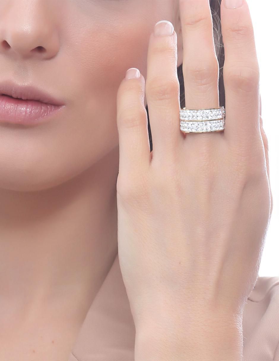 Anillo multi gemas cristal brillante 3