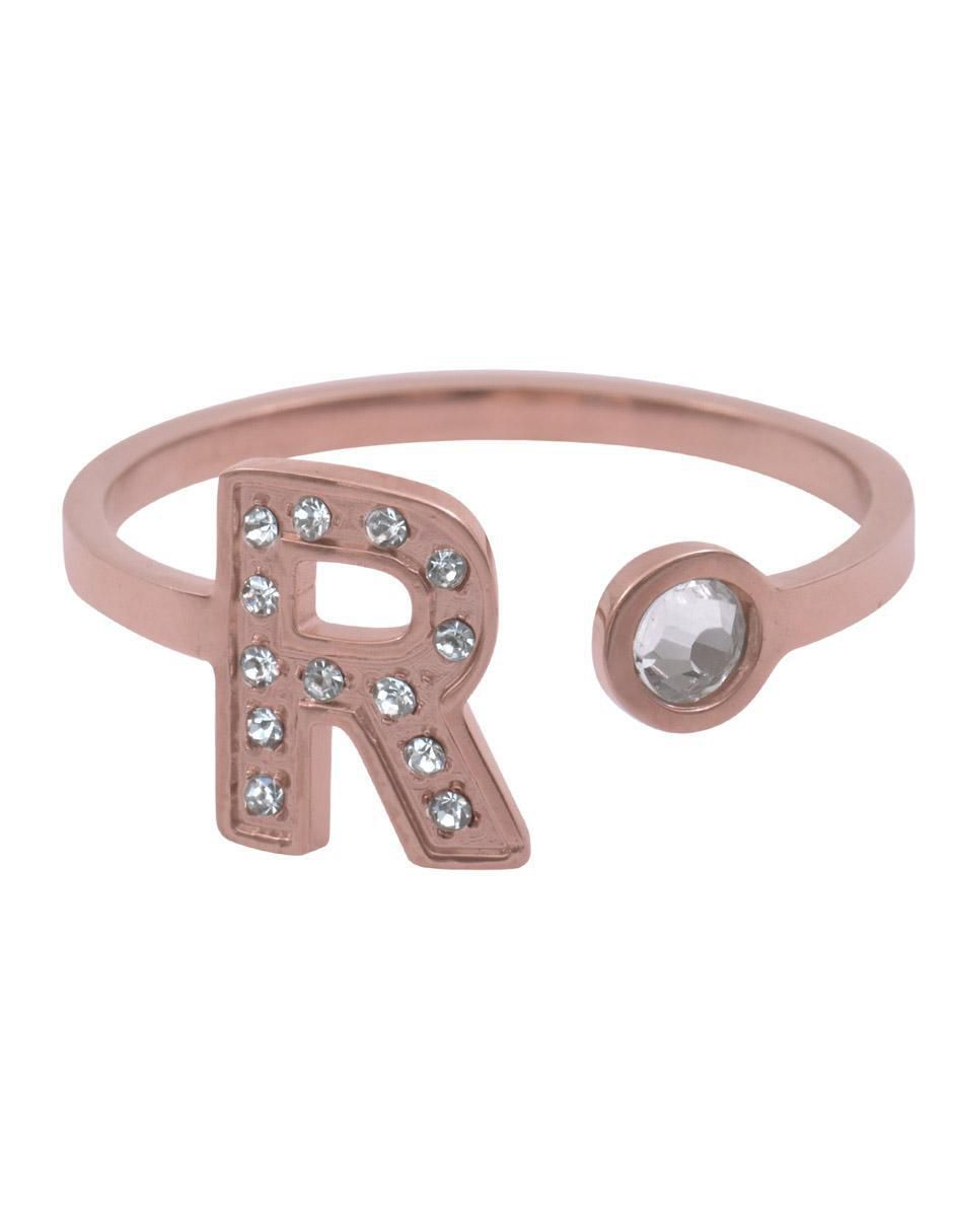 Anillo de letra x zirconia cúbica brillante Anillo de letra x zirconia cúbica brillante