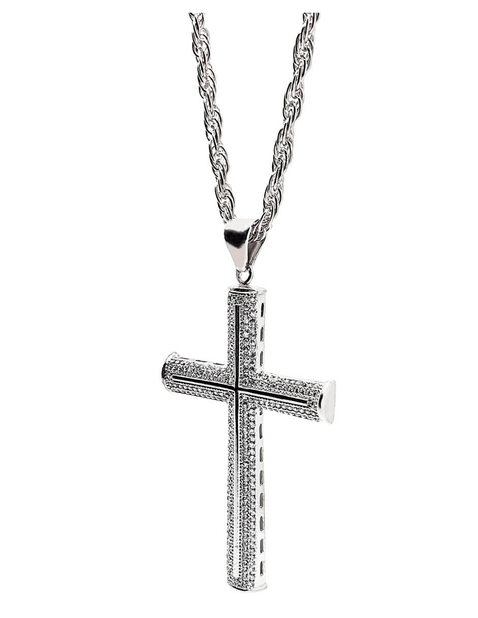 Collar con dije de cruz de plata P 925 3