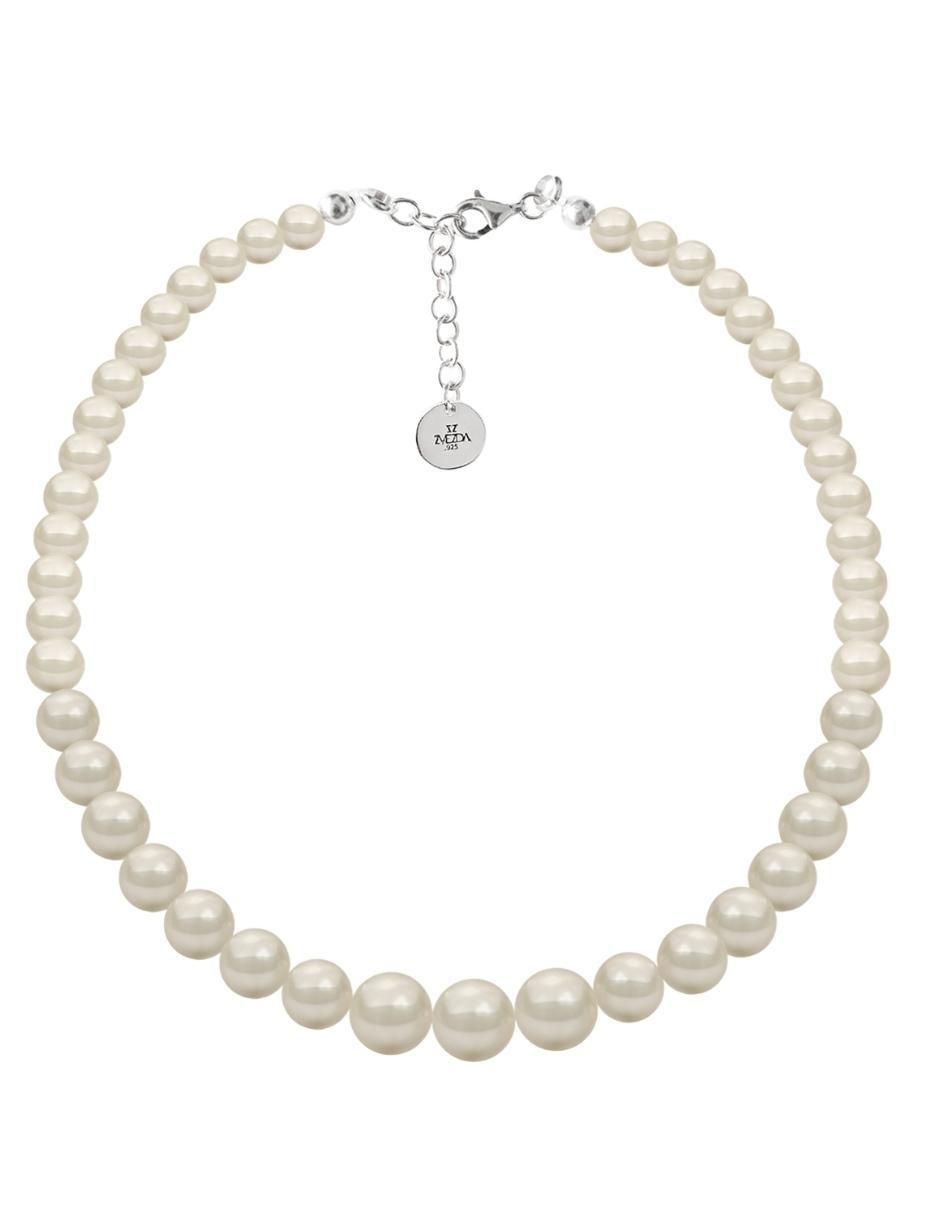Aretes y collar Pearls de plata P 925 cristal 4