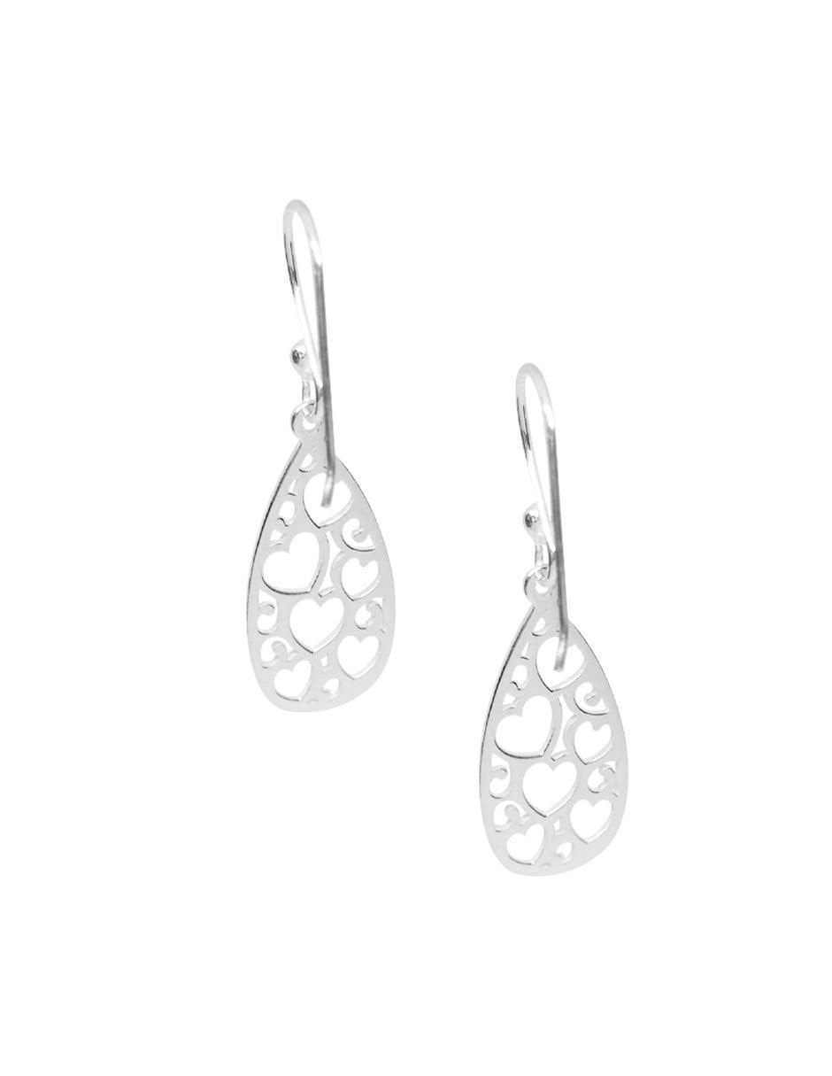 Aretes de gota de plata P 925 con acabado brillante Aretes de gota de plata P 925 con acabado brillante